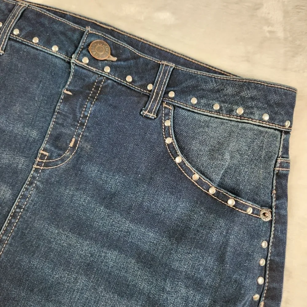 3/$25 Justice Girls Studded Denim Skort Skirt Blue Size 20 NWT